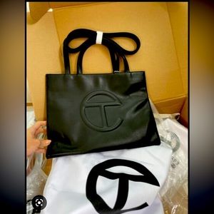NWT Telfar black leather bag